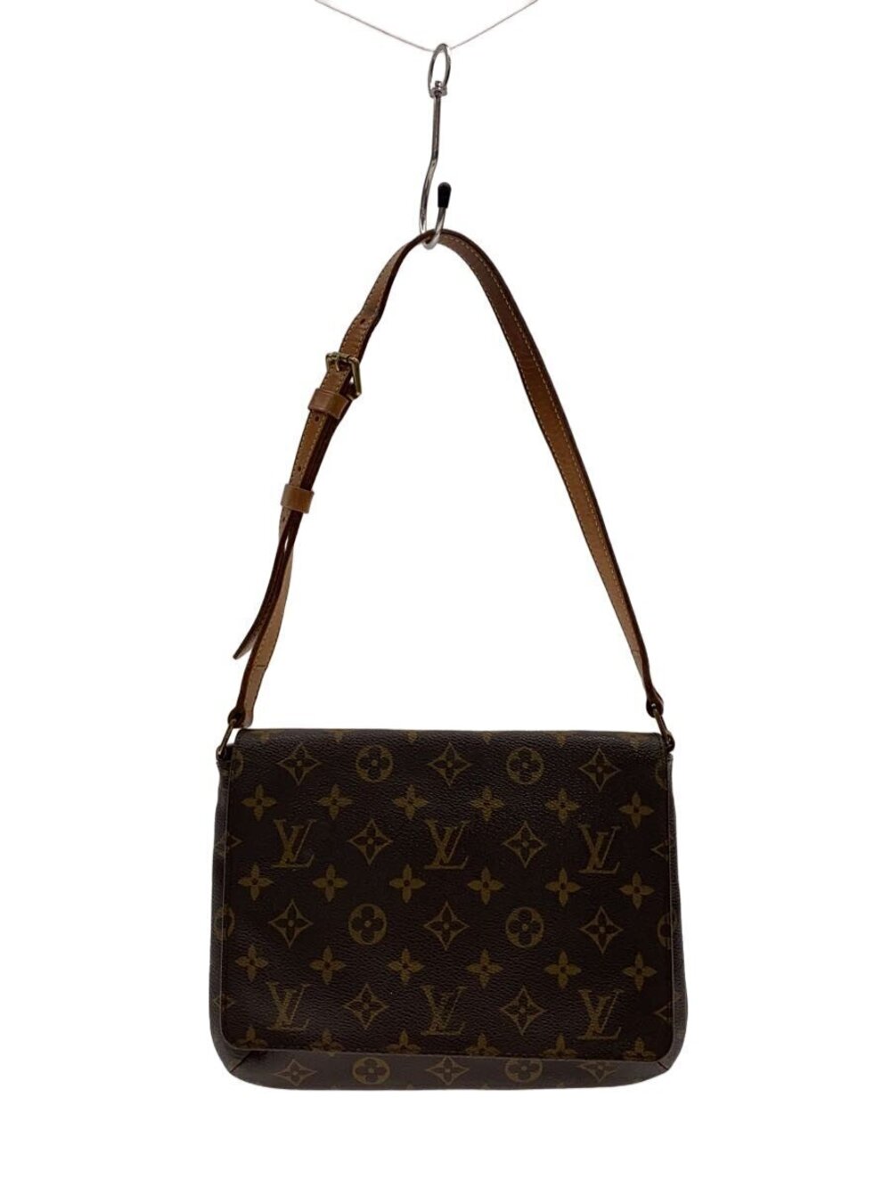 LOUIS VUITTON Musette Tango Monogram Canvas Short Shoulder Bag Brown